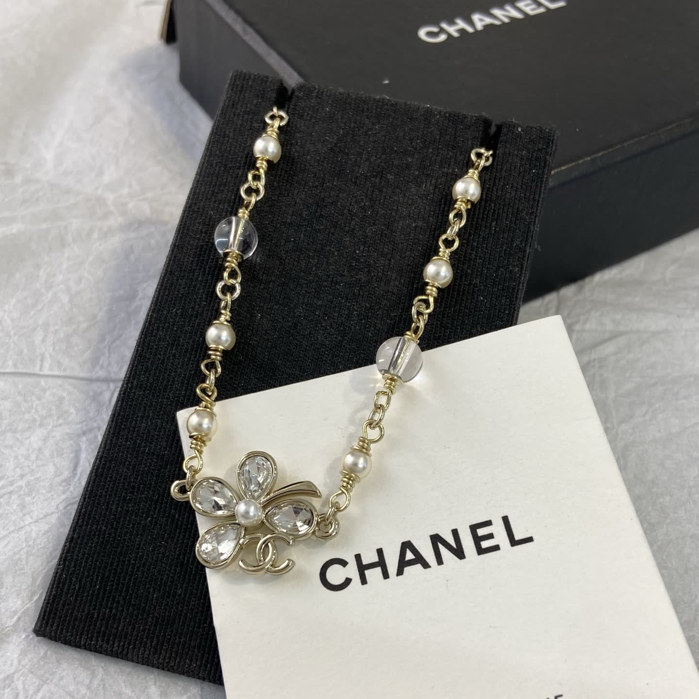 Chanel Crystal Flower Necklace